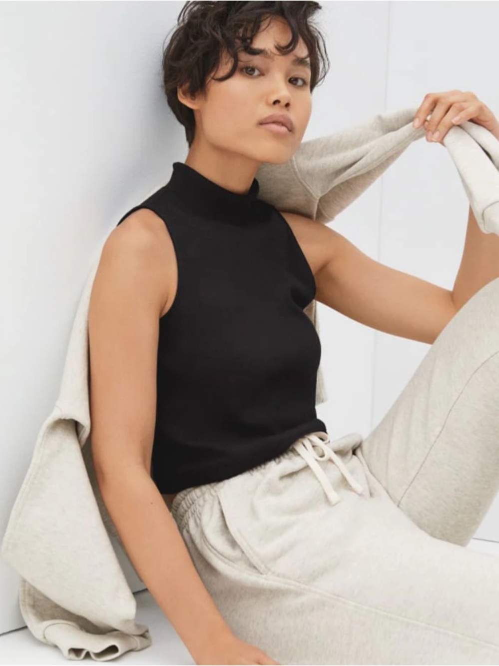 Everlane The Ribbed Mockneck Tank